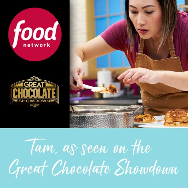 Tam on Food Network's Great Chocolate Showdown television show